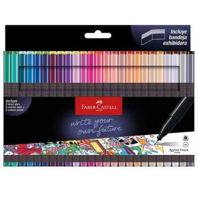 Set de marcadores Finepen Grip x50 colores Faber-Castell