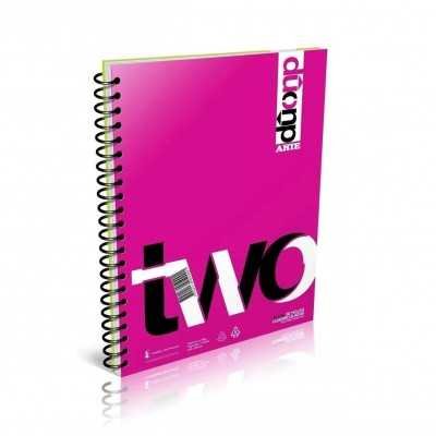 Cuaderno A4 espiralado DUO x80 hojas tapas plásticas Arte