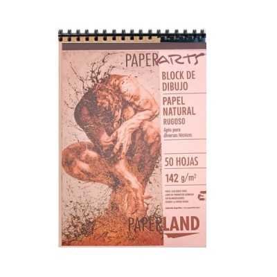 Block espiralado A5 de 142 gramos Paperarts x50 hojas naturales Paperland