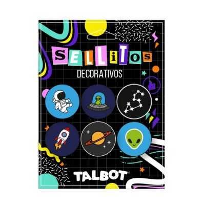 Sellos decorativos "Espacio" x1 unidad Talbot
