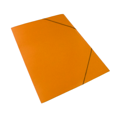 Carpeta doble oficio 3 Solapas NARANJA con elástico plastificada Tandil
