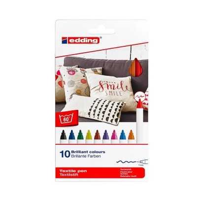 Set de marcadores para tela Art. 4600 blíster 10 colores Edding