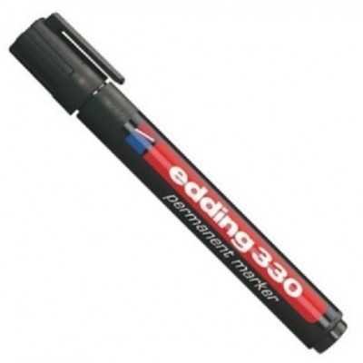 Marcador permanente recargable cuerpo plástico Art 330 NEGRO punta biselada Edding