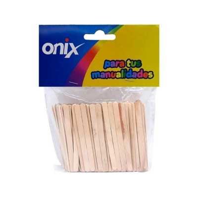 Mini palito de madera circular natural 75x150mm x35 unidades Onix