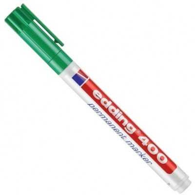 Marcador permanente recargable Art 400 VERDE punta fina Edding