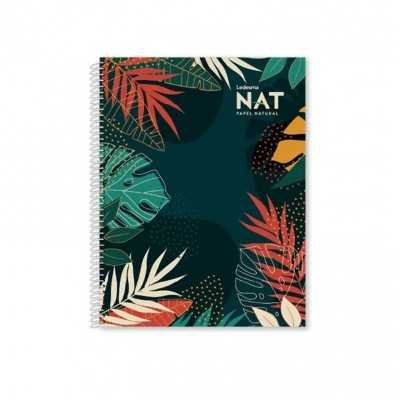 Cuaderno con espiral 21/27 cm NAT x 80 hojas cuadriculado tapas semi rigidas Ledesma