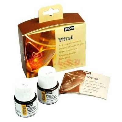 Kit vitral cerne relief para craquelar Pebeo