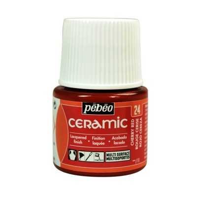 Pintura ceramic Rojo cereza x45 ml Pebeo