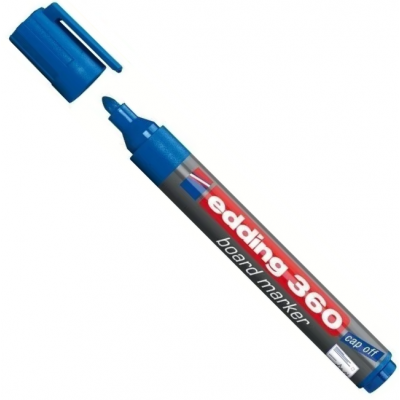 Marcador para pizarra recargable Art 360 AZUL punta redonda Edding