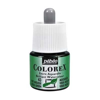 Tinta acuarela Colorex Verde musgo x45 ml Pebeo