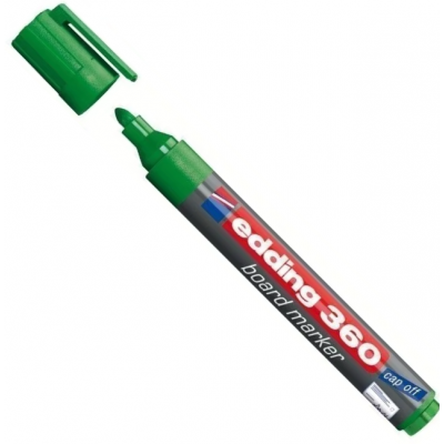 Marcador para pizarra recargable Art 360 VERDE punta redonda Edding