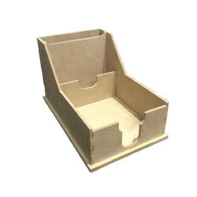 Porta taco, tarjetas y lápices de fibrofácil El Tigre