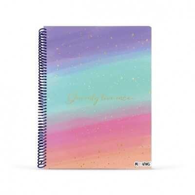 Cuaderno con espiral A4 tapa flexible Brush I x 80 hojas rayado Mooving