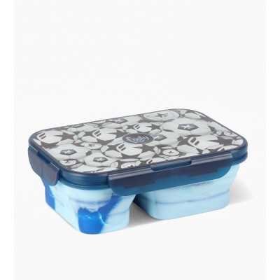 Porta alimentos plastico plegable Pelota contenedor 2 compartimientos Footy