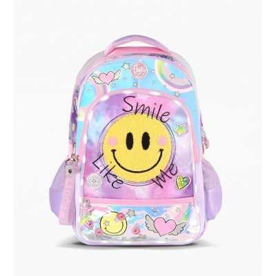 Mochila espalda 18" con luz led Smile Footy