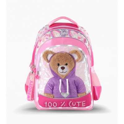 Mochila espalda 18" con luz led Teddy Footy