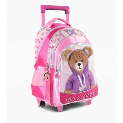 Mochila carro 18" con luz led Teddy Footy