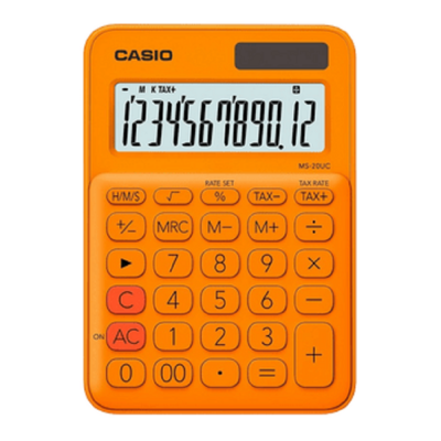 Calculadora portatil 10 digitos colorful naranja MS-7UC Casio