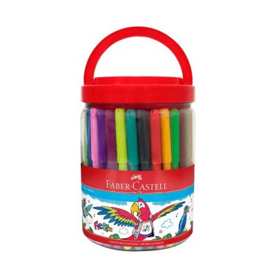 Marcadores de colores Fiesta balde x100 unidades Faber-Castell