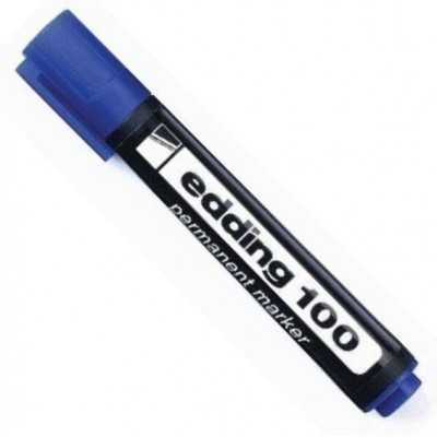 Marcador permanente cuerpo plástico Art 100 AZUL punta cónica Edding