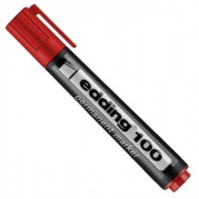 Marcador permanente cuerpo plástico Art 100 ROJO punta cónica Edding