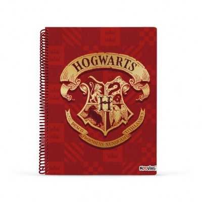 Cuaderno con espiral A4 tapa flexible Harry Potter I x 80 hojas cuadriculado Mooving