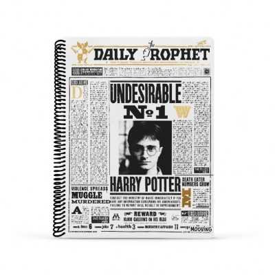 Cuaderno con espiral A4 tapa flexible Harry Potter II x 80 hojas cuadriculado Mooving