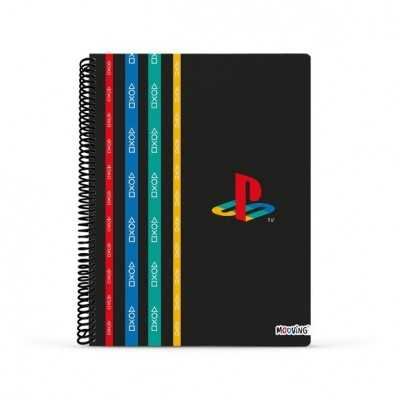 Cuaderno con espiral A4 tapa flexible Playstation I x 80 hojas rayado Mooving