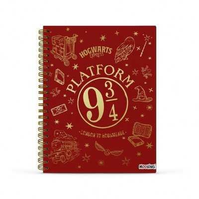 Cuaderno con espiral A4 tapa dura Harry Potter II x 96 hojas rayado Mooving