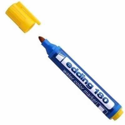 Marcador al agua Art 180 AMARILLO punta redonda Edding