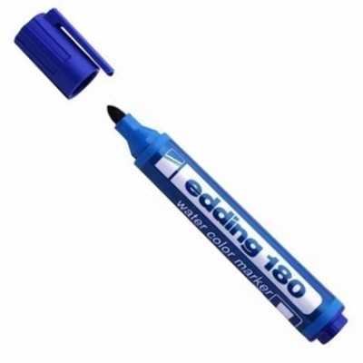 Marcador al agua Art 180 AZUL punta redonda Edding
