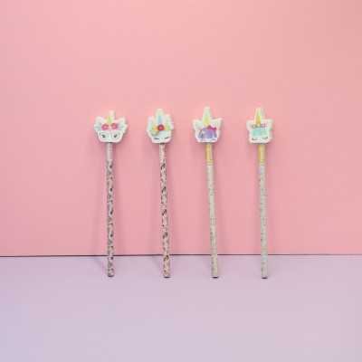 Lápiz negro con goma Unicorn squad Wero