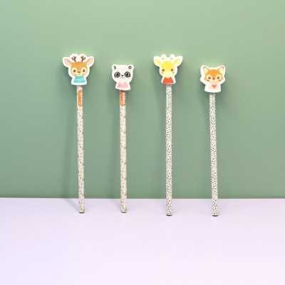 Lápiz negro con goma Wild and free Wero