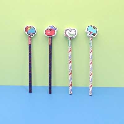 Lápiz negro con goma Dino party Wero