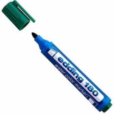 Marcador al agua Art 180 VERDE punta redonda Edding