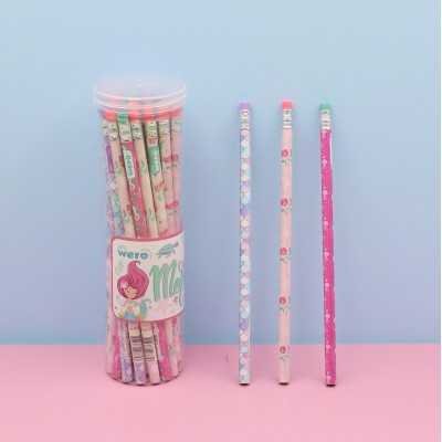 Lápiz negro con goma Mermaids Wero