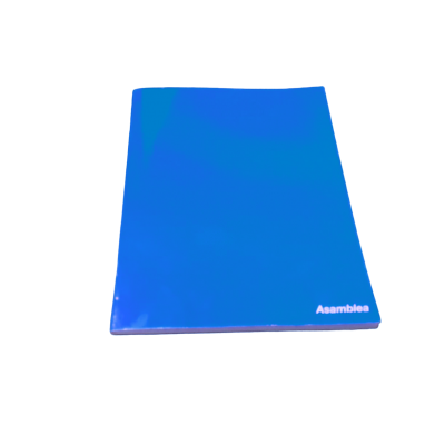 Cuaderno 16x21 cm Azul x48 hojas lisas a tono  Asamblea