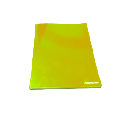 Cuaderno 16x21 cm Amarillo x48 hojas lisas a tono  Asamblea