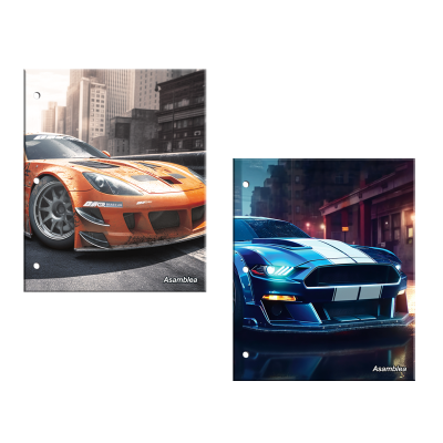 Carpeta Nº 3 dos tapas Autos sport cartone Asamblea