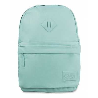 Mochila espalda lisa Verde agua 43,5 cm con 2 Cierres Talbot