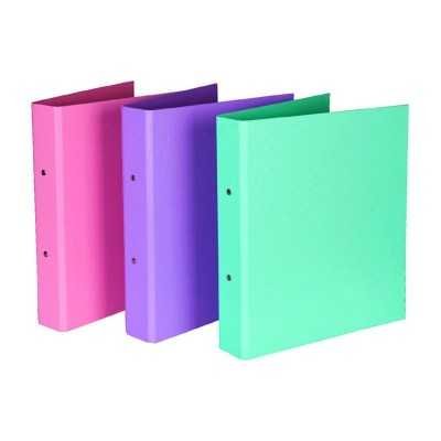 Carpeta Escolar 3 anillos 40 mm Color pastel plástica Rideo