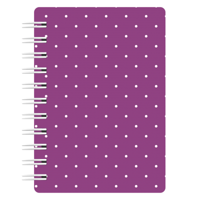 Libreta A6 cartone lunares x 90 hojas cuadriculadas Rome