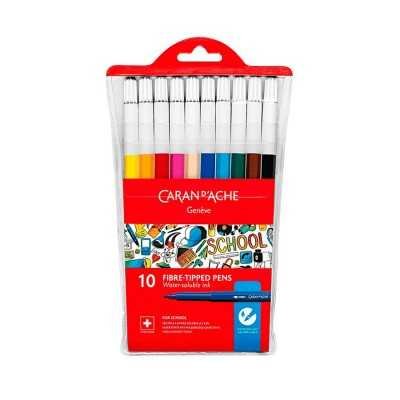 Set de marcadores School x10 colores surtidos Caran D'Ache