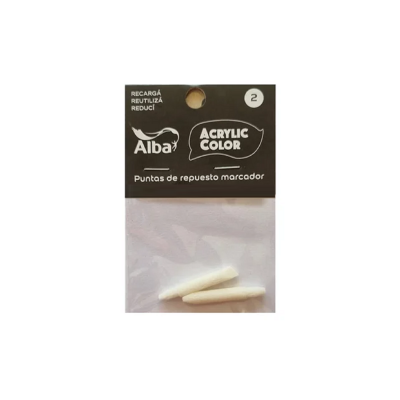 Set de 2 puntas de repuesto 4 MM biseladas (chisel) para marcador Acrylic Colour Alba
