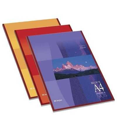 Block A4 emblocado NOS x80 hojas cuadriculadas América