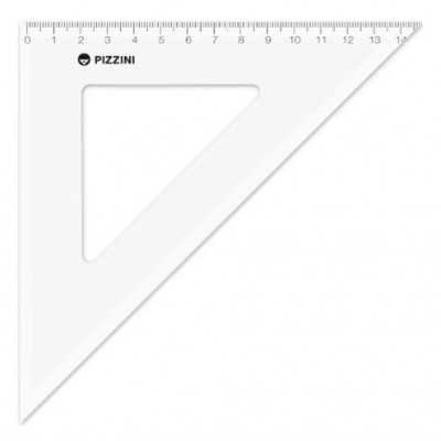 Escuadra 20cmx45º Transparente Pizzini