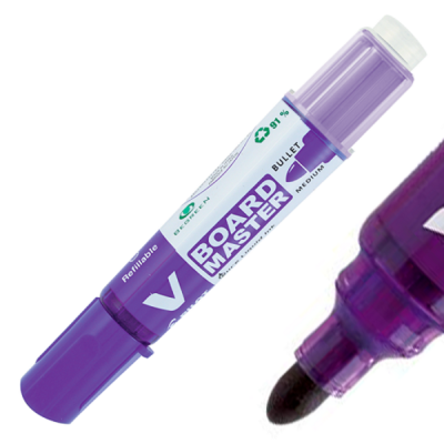 Marcador para pizarra recargable punta redonda violeta Pilot