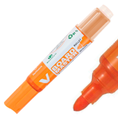 Marcador para pizarra recargable punta redonda naranja Pilot