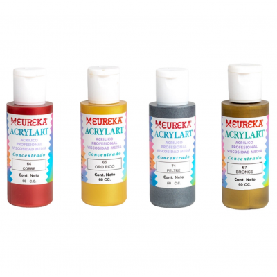 Acrílico Decorativo Acrylart Metalizado / Perlado x120 ml Eureka