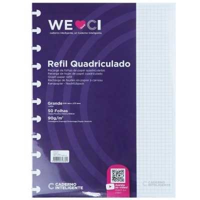 Repuesto para cuaderno inteligente A4 cuadriculado x50 hojas We Ci